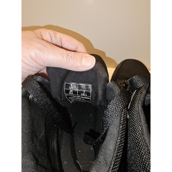 Dr. Martens Black Combat Boots Tall Lace-Up Size Women's 7 - Picture 8 of 12